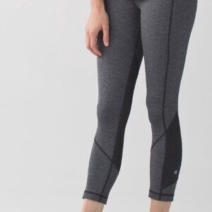 Lululemon Pace Rival herringbone crop leggings size 10 legacy / vintage